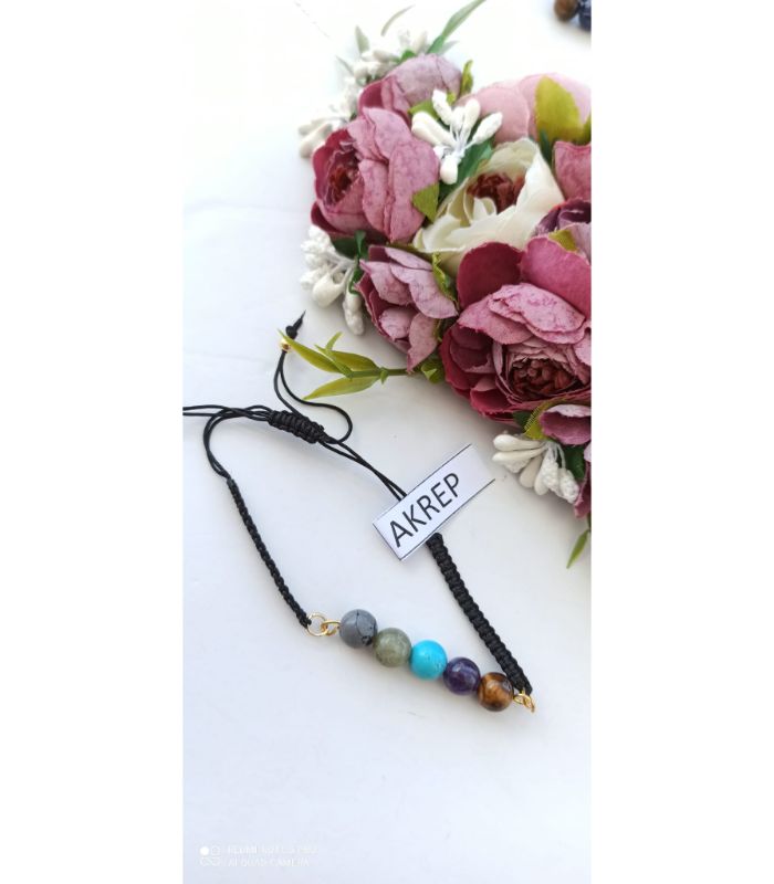 Beş Taşlı Burç Bilekliği Akrep