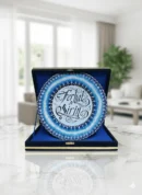 Kişiye Özel Kadife Kutulu Kaligrafi Yazılı Dantel Motif Çini Tabak
